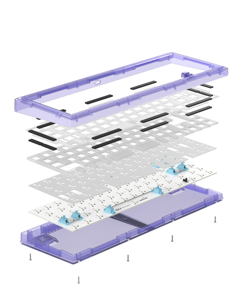 Transparent Case RGB Backlit Mechanical Keyboard Kit