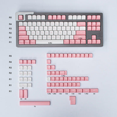 Highly Mechanical Plastic Keycaps Minimalist WOB