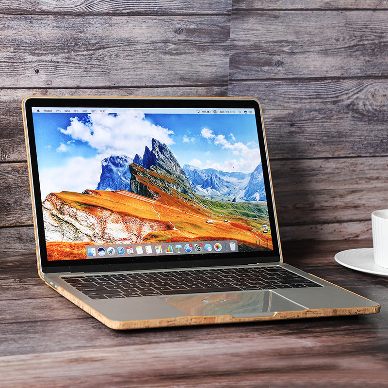 Suitable For MacBook Pro 13.3 Inch Protective Case PU Wood Grain Notebook Case