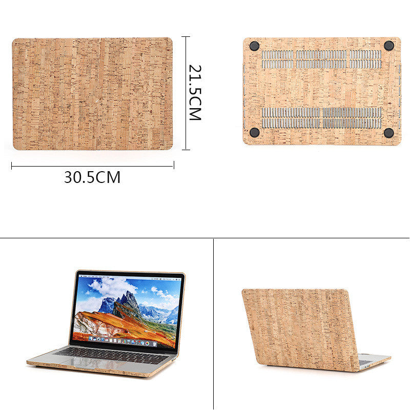 Suitable For MacBook Pro 13.3 Inch Protective Case PU Wood Grain Notebook Case