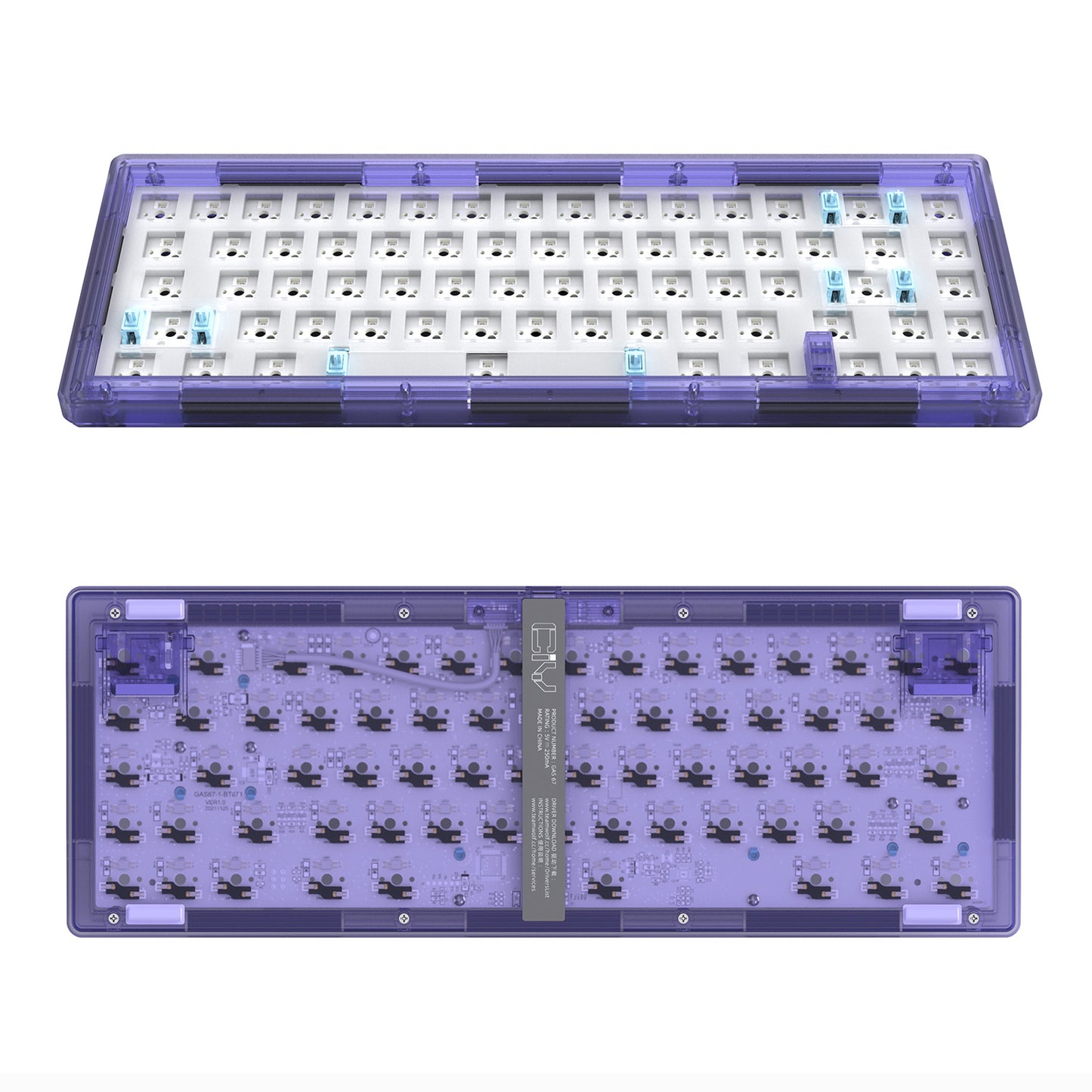 Transparent Case RGB Backlit Mechanical Keyboard Kit